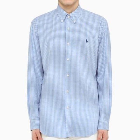 Ralph Lauren Blue Label Other - Ralph Lauren Classic Fit Gingham Oxford Linen Shirt Blue L